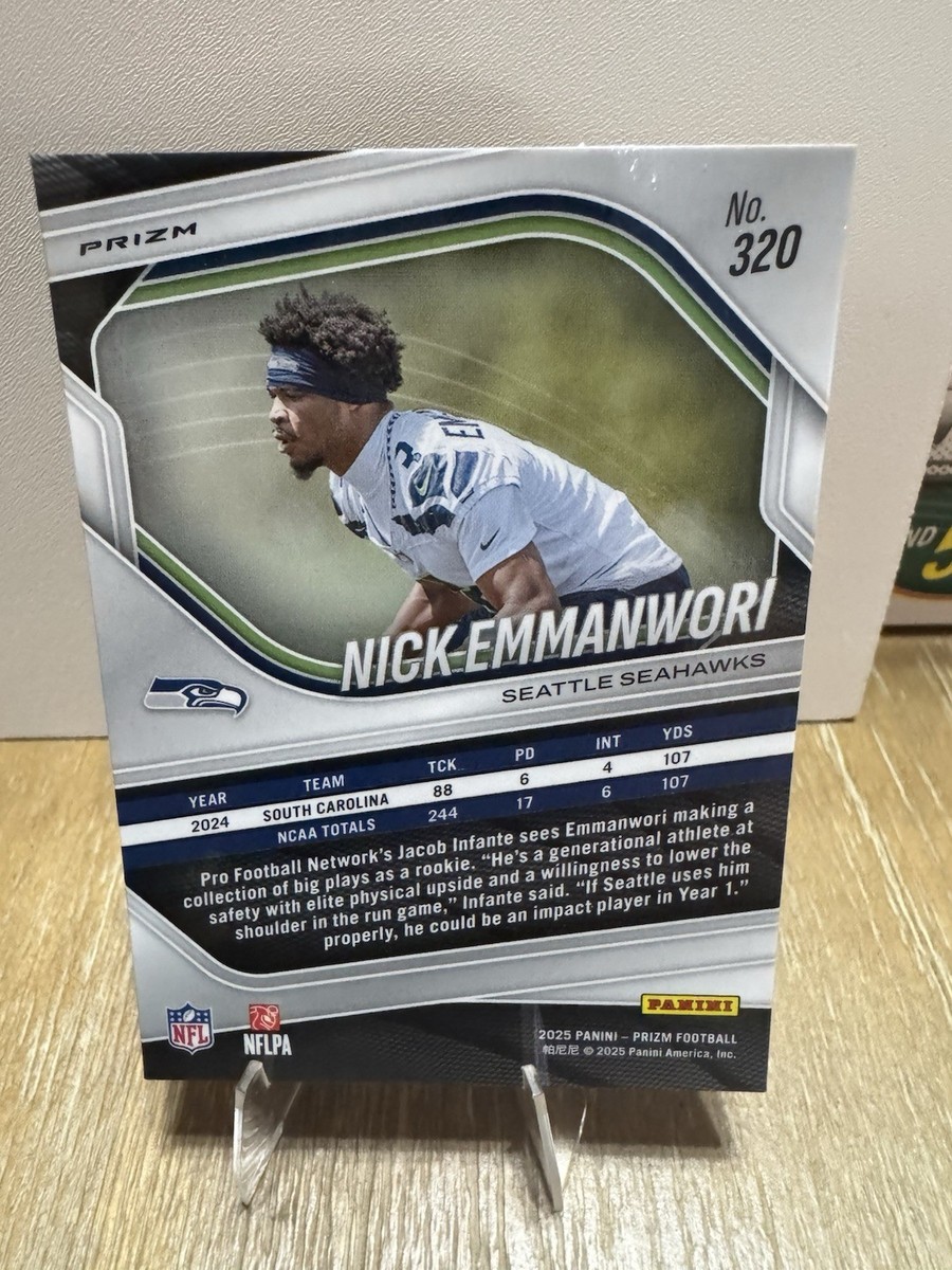 2025 Panini Prizm NICK EMMANWORI #320 RC Rookie Lazer Prizm