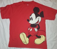 Disney Mickey Mouse Red T-Shirt Mens M Cotton/Poly