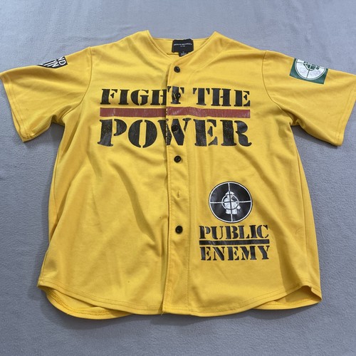 Defend Brooklyn Shirt Mens Medium Yellow Jersey Fight The Power Public Enemy