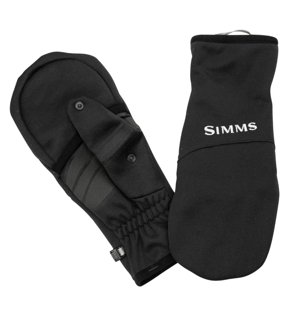Simms Fishing Freestone Foldover Mitts Gloves - Black NEW DISCOUNTED