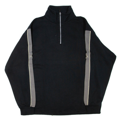 KAPPA Herren Sweatshirt Schwarz 1/4 Zip XL