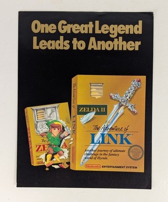 NES Nintendo Zelda 2 the Adventure of Link Promotion Advertisement Original 