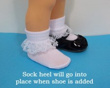WHITE Lace Anklets Socks Doll Clothes For Chatty Cathy Debs