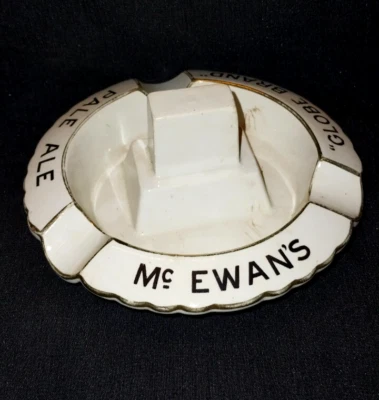Vintage Porcelaine MCEWAN'S Cendrier Match Support Globe Hancock Corfield - Photo 1/4