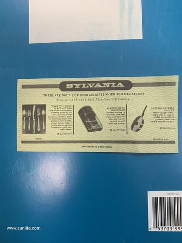 Vintage Sylvania Gift Certificate - Picture 5 of 8