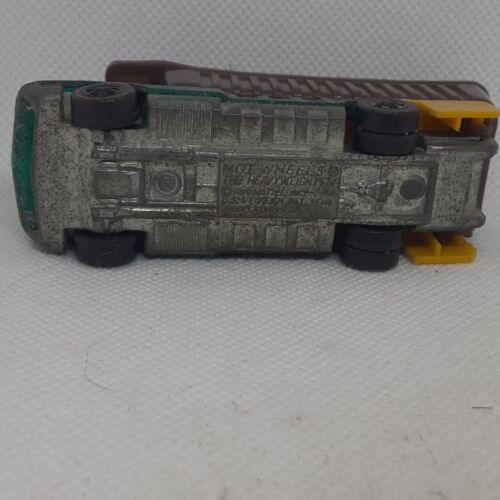 Hot Wheels Redline The Heavyweights Dump Truck 1969 Aqua White Int. Hong Kong - Picture 7 of 8