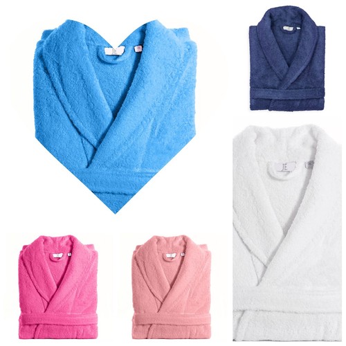 Men's Women's 100 Egyptian Cotton Terry Toweling Gown Bathrobe 8