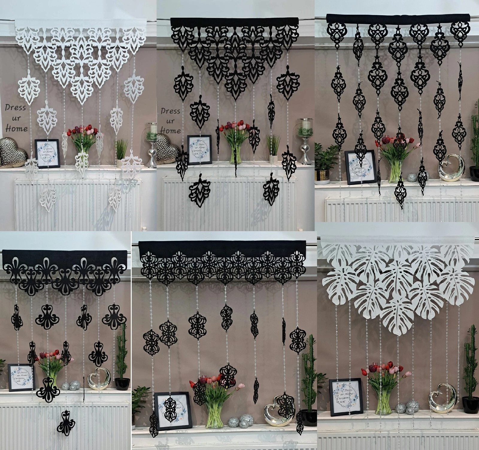 White / black crystals panels Window Decor Window Net various sizes
Opens in a new window or tab