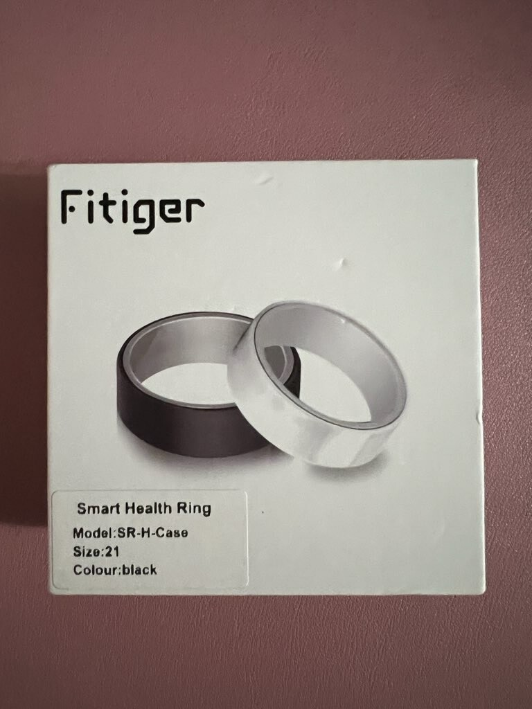 Fitiger Smart Health Fitness Tracker Ring Model SRH Black Size 11.5