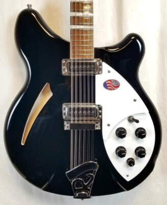 Rickenbacker 360 12-String Deluxe Hollowbody Guitar, Jet Glo, Stereo, HSC