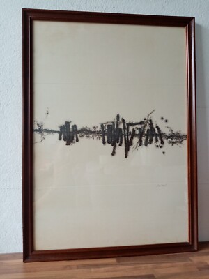 Hamlet Sartori (Padova,1915 - 1962) Lithographie 50 X 70 CM Mitte Xx Jahrhundert