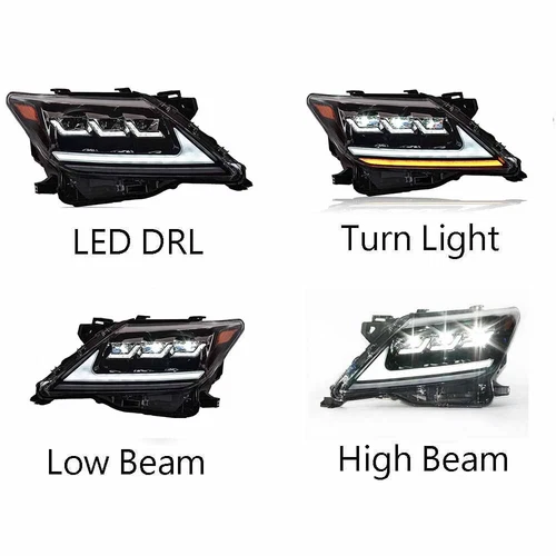 For Lexus LX570 2007-2015 LED Headlight DRL Sequential Signal LED Low/High Beam - Picture 5 of 14