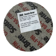 3M Scotch-Brite 3" x 1/4" x 3/8" Cut & Polish Unitized Wheel 5A MED