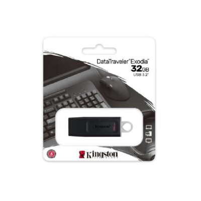 Kingston USB Stick 32GB Exodia Original Stift Speicher USB 3.2 USB Schwarz