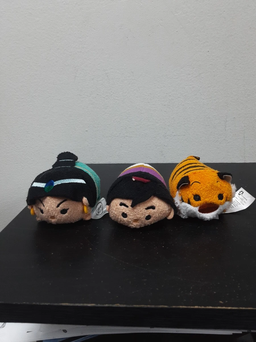 Lot Of 3 Disney Aladdin Tsum Tsum 3.5 Mini Plush Aladdin Rajah