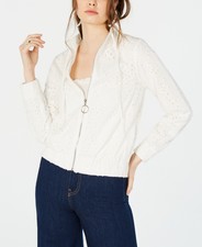 Kendall Kylie Broderie Anglaise Jacket White 2xs