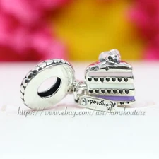 Authentic Pandora Sterling Silver Celebration Cake Dangle 797258ENMX