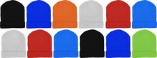 Kids Winter Beanies 12 Pack Warm Cold Weather Hats Boys Girls Children Assort...