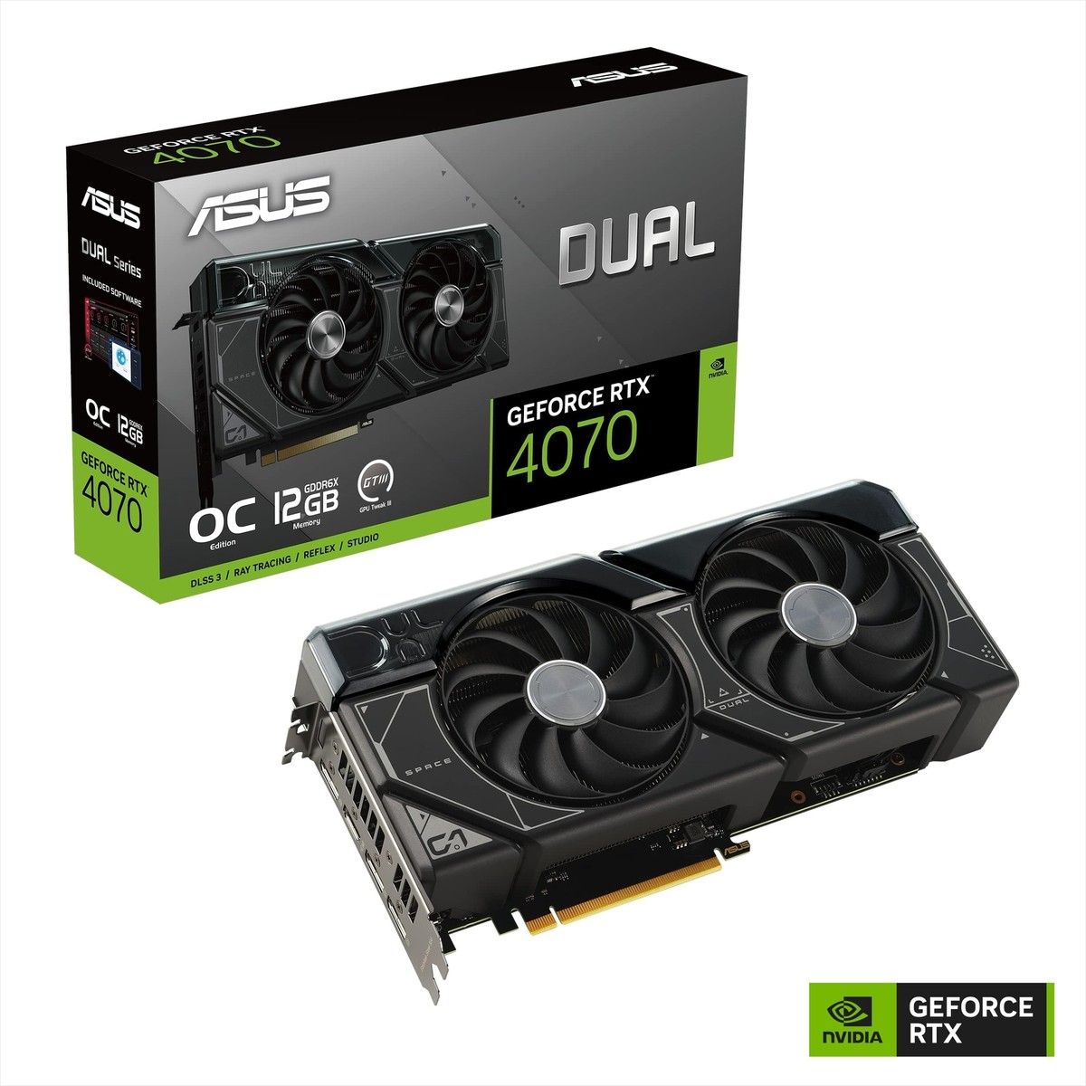 ASUS GeForce RTX 4070 DUAL OC 12GB 新品未開封 Asus Dual GeForce RTX 4070 OC Edition 12GB VRAM Graphics