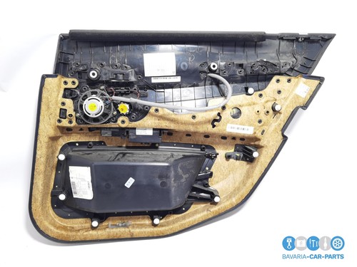 Original BMW F01 F04 Door Panel Leather Rear Left Black 9161125 Sch - Picture 4 of 10