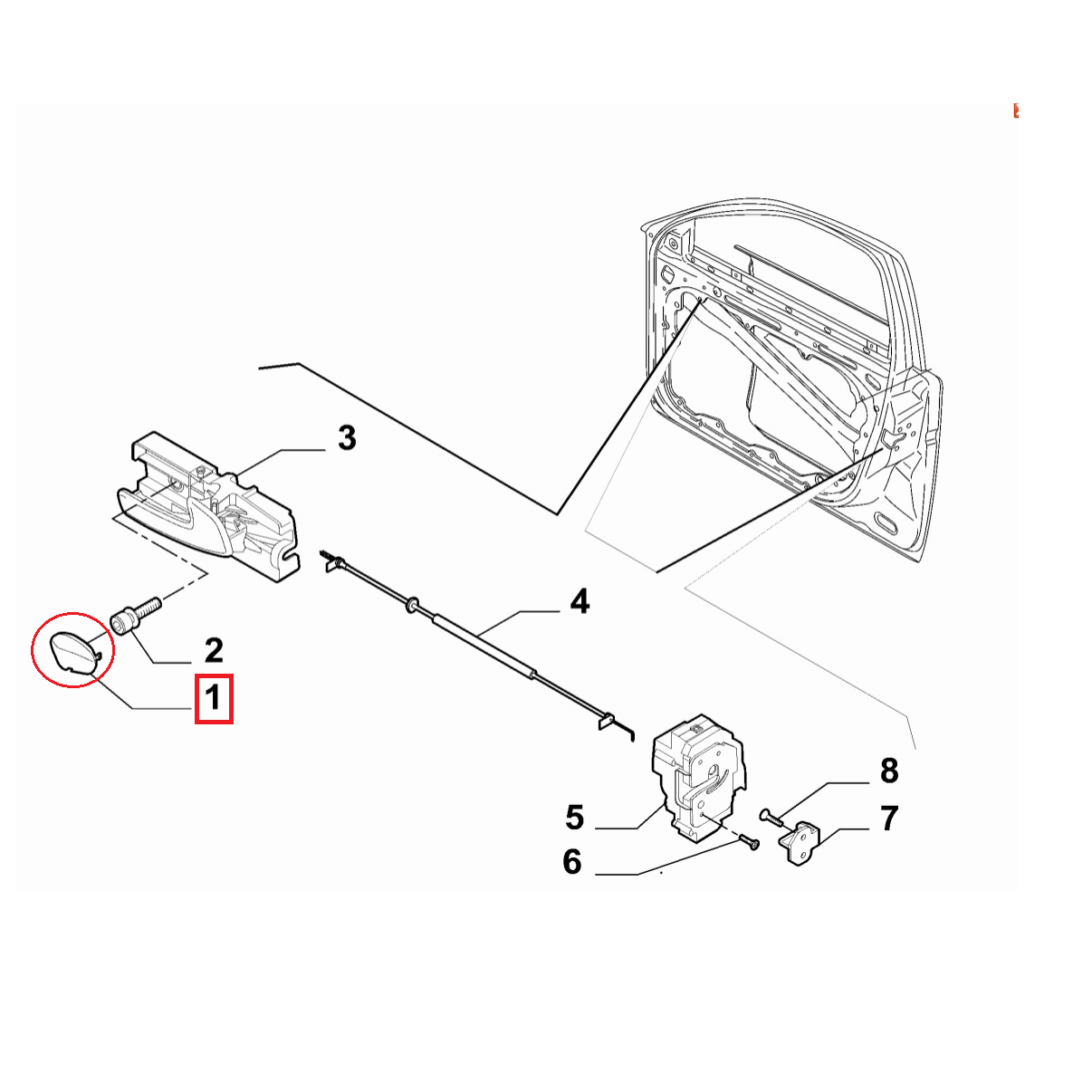 Cap Handle Interior Door Front SX Alpha 159 Original 156063151 | eBay