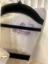 Joblot 4 x Van Heusen Men's Shirts Collar: 15 in Cream 100 Cotton Basic