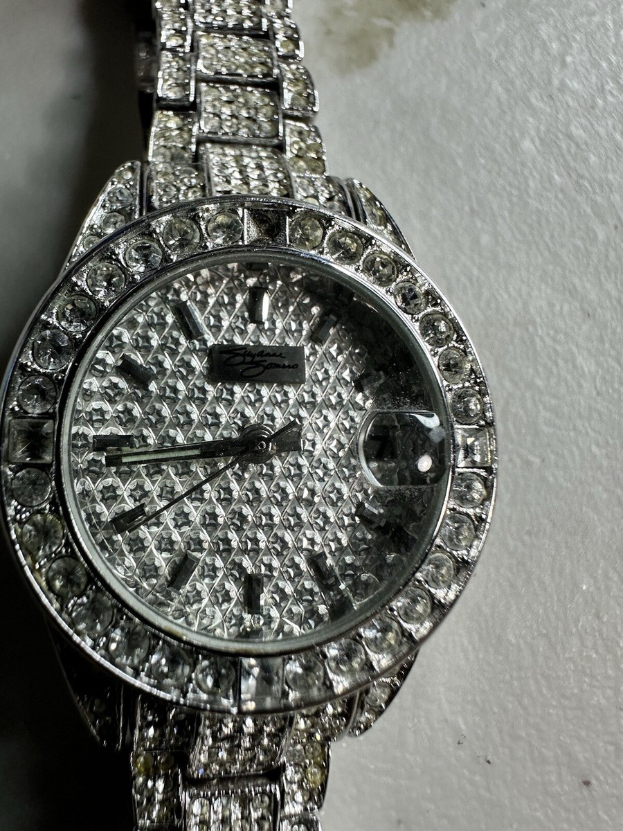 Suzanne Somers Collection Rhinestone Bling Watch New Without Tags Works Suzanne Somers Watch Bling Pink Rhinestones Silver Tone | eBay main image 4