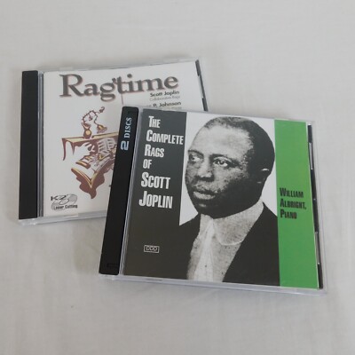Lot of 2 Scott Joplin CD Complete Rags Ragtime William Albright Jazz Heritage