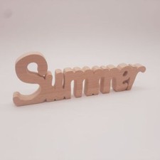 Schriftzug Summer Sommer aus Holz Dekoration Buche oder Sperrholz Natur Deko