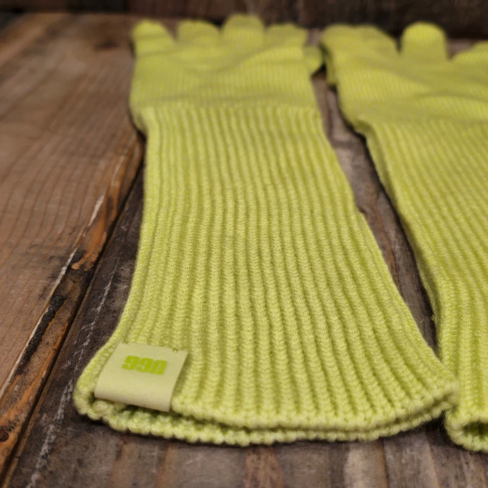 GUANTE UGG DE PUNTO LARGO CON PALMA CONDUCTORA INTELIGENTE Y DEDOS MEZCLA DE LANA ~ VERDE TENIS Foto 2 de 4