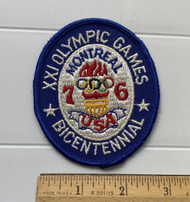 Patch Brodé Oval - Jeux Olympiques Montréal 1976 - États-Unis Bicentenaire