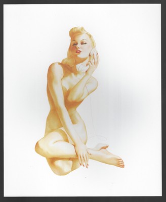 Vargas Book Page Print Beauty Blond Woman Legs Crossed Ebay