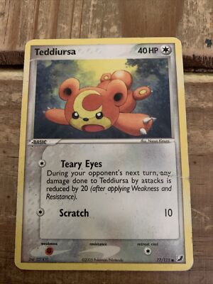 Pokemon Karte Ex Hidden Powers Nr. 77/115 Teddiursa beschädigt E17 