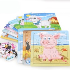 Children's poultry animal wooden puzzle game