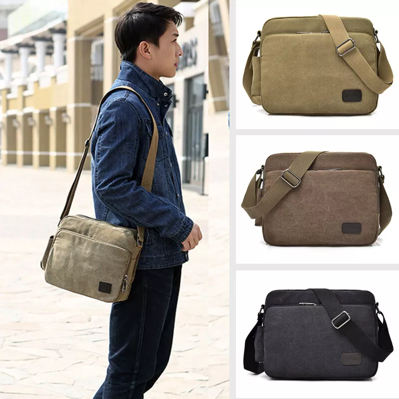 Mens canvas messenger cheap