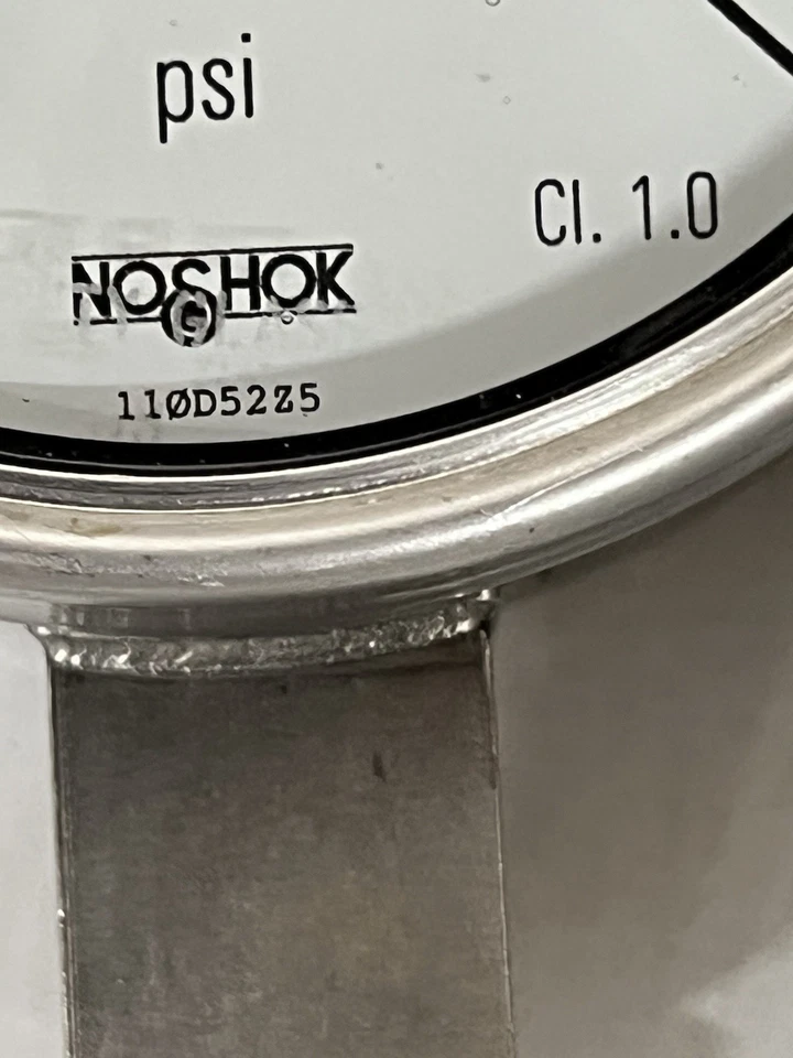 "Manómetro de alta presión NOSHOK 4"" 0-60.000 psi acero inoxidable con conector" Foto 2 de 4
