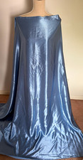 100% Silk Charmeuse Fabric Cornflower Blue Washable 58/60” Wide By Yard