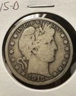 1915 D Barber Half Dollar