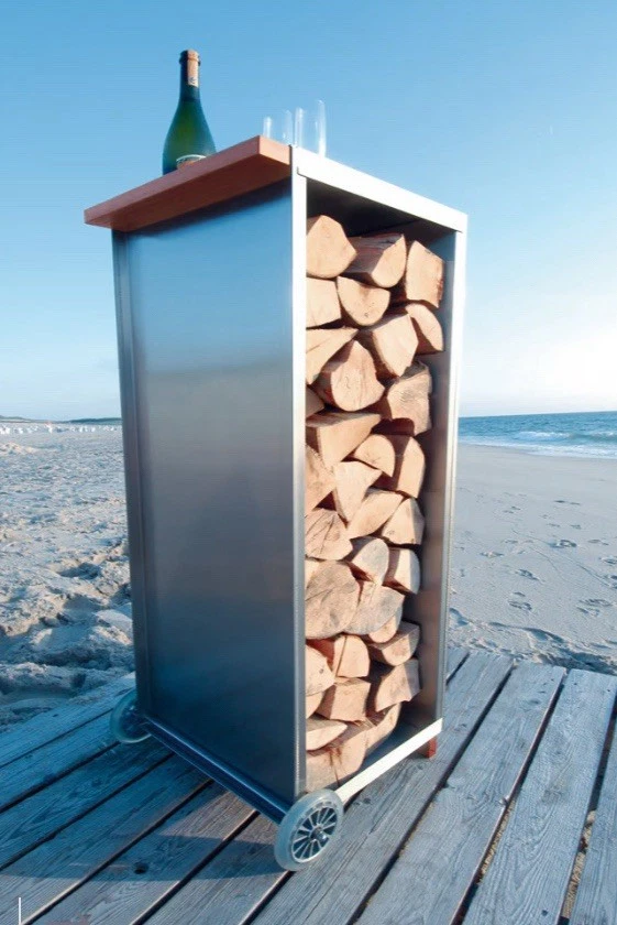 Kaminholzwagen Holzwagen XL  Kaminkorb Brennholzwagen Radius Design - Bild 2 von 3