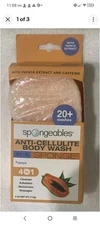 Spongeables Anti-Cellulite Body Wash in a Sponge Papaya 4 In 1