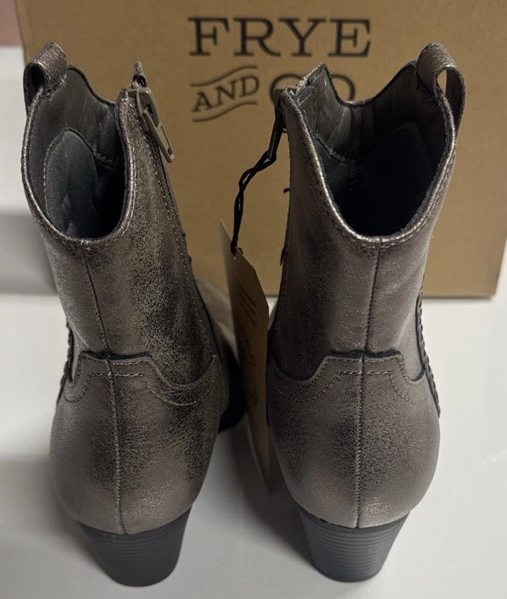 Bronze Western Boots Womens 7.5 Frye And Co. Booties Daxx - Image 4 of 4