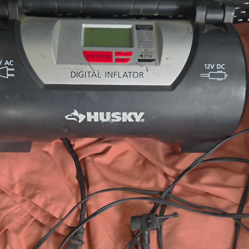 Husky Digital Inflator Portable Electric Air Compressor 12V DC/AC