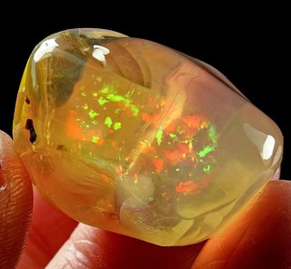 58.15Ct African Polished Crystal Opal Nugget Specimen Carved Facet Rough YWC1148
