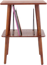 Manchester Record Player Stand, Media Console with Vinyl Storage, Modern Home Or