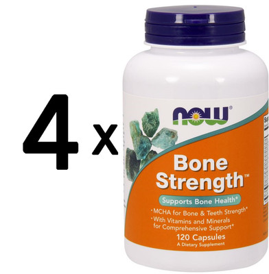 4 x NOW Foods Bone Strength - 120 caps (124,90 EUR/kg)