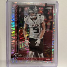 2025 Topps Chrome NFL Drake London Pulsar Refractor #12 - Atlanta Falcons
