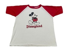 Vintage Mickey Mouse Disneyland Baseball T shirt size XL single stitch 80's