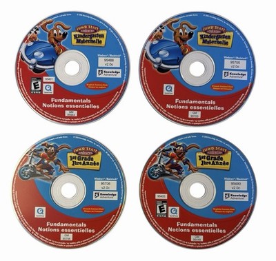 JumpStart Advanced 1st Grade + Kindergarten Essentials PC CD-ROM Discs Only