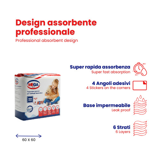 Tappetini Igienici Cani 60x60 con Feromoni - 300 PZ per Cuccioli e Anziani - 2