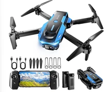 Drone w/1080P Camera Foldable RC Quadcopter Voice & Gesture Control 2 Batteries